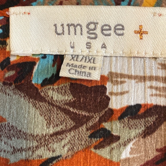 NWOT Umgee Arianna Sunset Floral Cocoon Hem Kimono Sizes XL/1X Orange - Picture 5 of 6